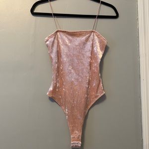 Garage Pink satin bodysuit (size S petite)